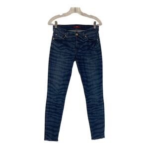 7 for all mankind womens size 26 zebra print skinny jeans